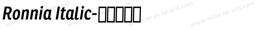 Ronnia Italic字体转换